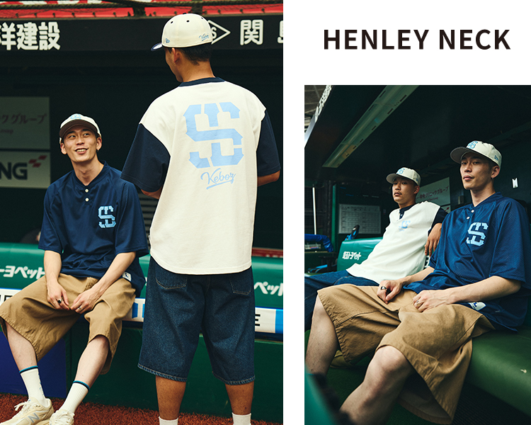 ウェア Keboz ICON MESH BASEBALL HENLEY KEBOZ - MESH V NECK BASEBALL SHIRT / 5COLORS