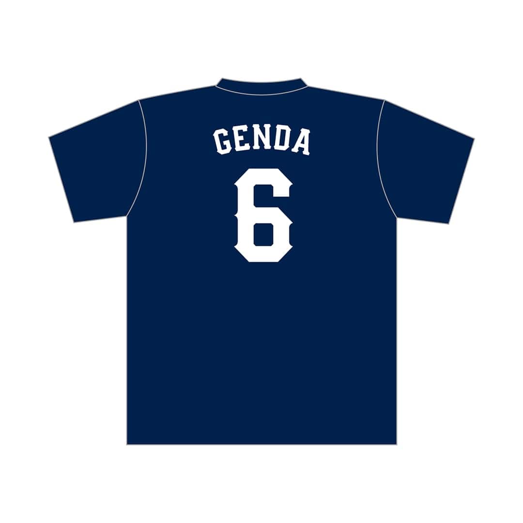 【受注生産】プレイヤーズTシャツ ネイビー×ホワイト(定番8選手+背番号なし) 2XL #26 タイラー・ネビン