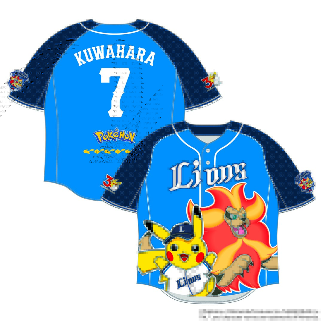 受注生産】ポケモン2026 ライオンズ ユニフォームシャツ 背番号あり