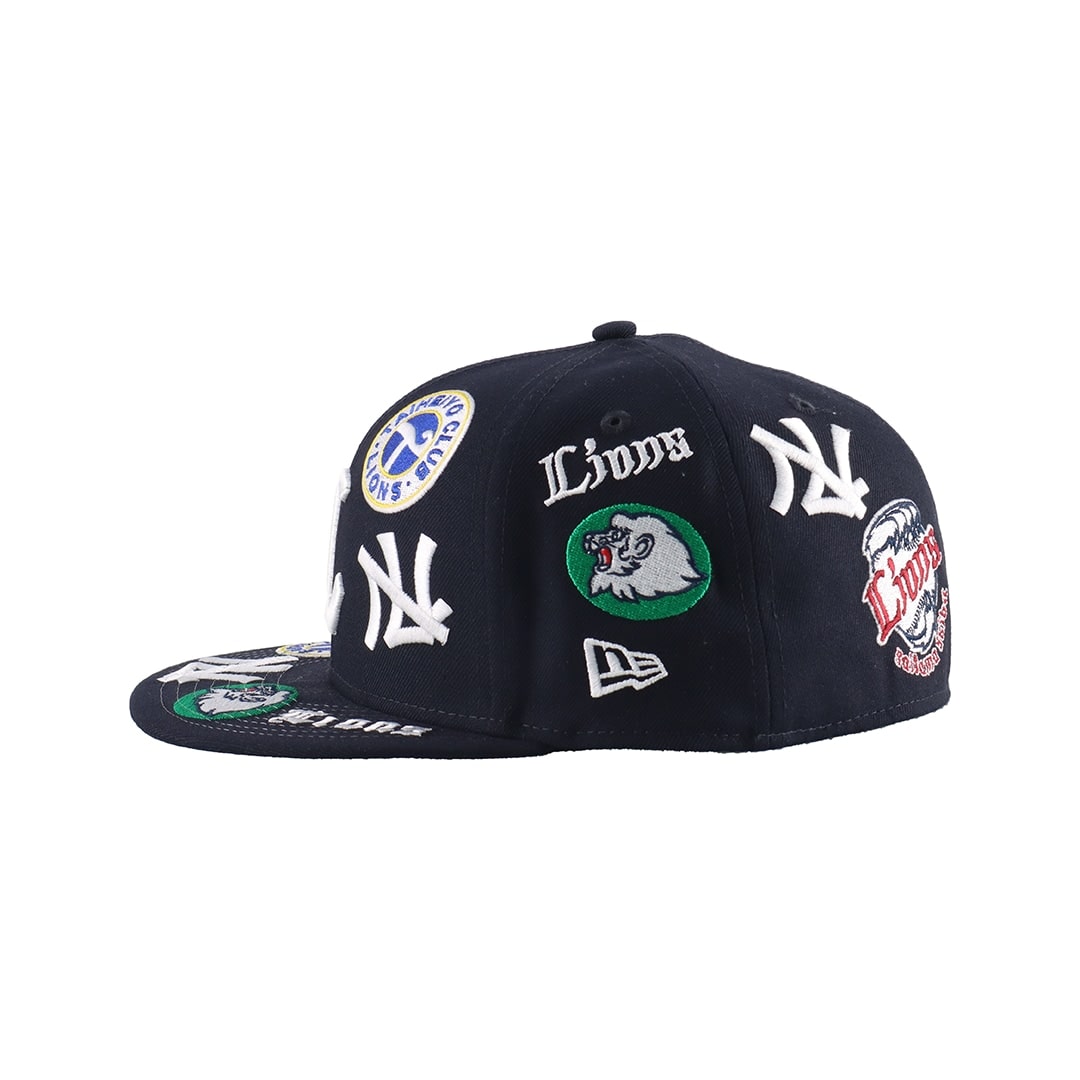 NEW ERA×LIONS 59FIFTY  ALL OVER LOGO NAVY 7 1/4