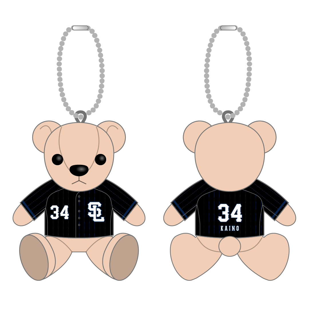 【受注生産】プレイヤーズユニフォームテディベア Lions Black Mode Ver. #19 佐藤 隼輔