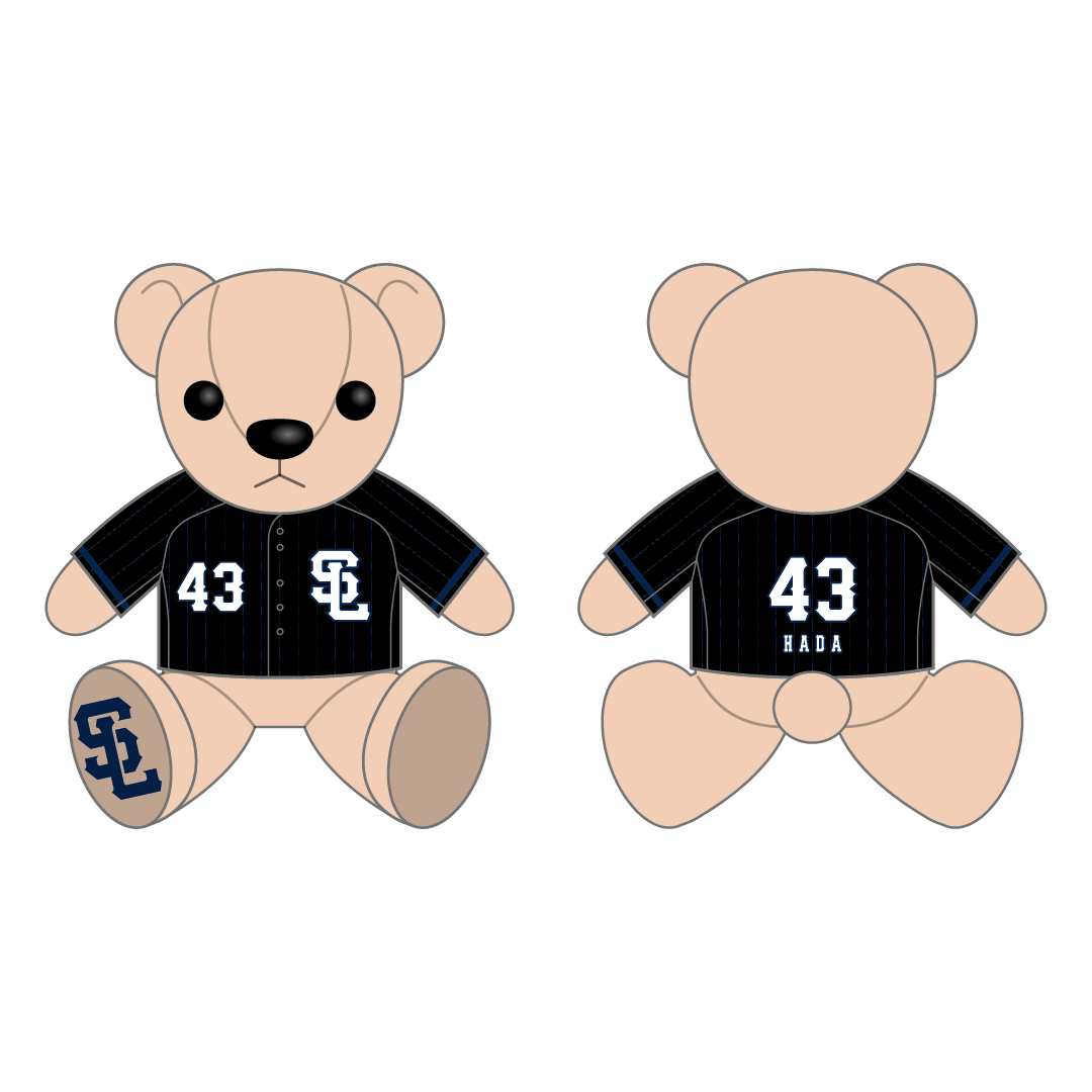 【受注生産】プレイヤーズユニフォームテディベア(大) Lions Black Mode Ver. #58 中村 祐太