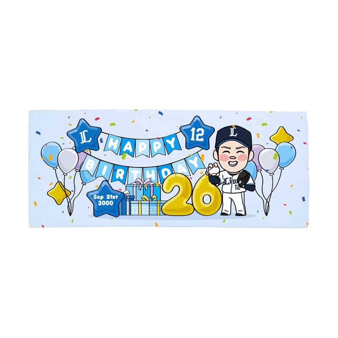 受注生産】選手バースデーグッズ 9月 フェイスタオル(#1 栗山 巧