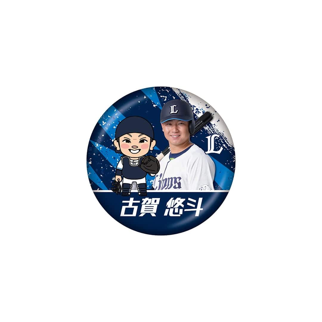 野球選手イラスト缶バッジ 受注生産】デフォルメプレイヤーズグッズ2026 ドデカ缶バッジ(#00 仲田