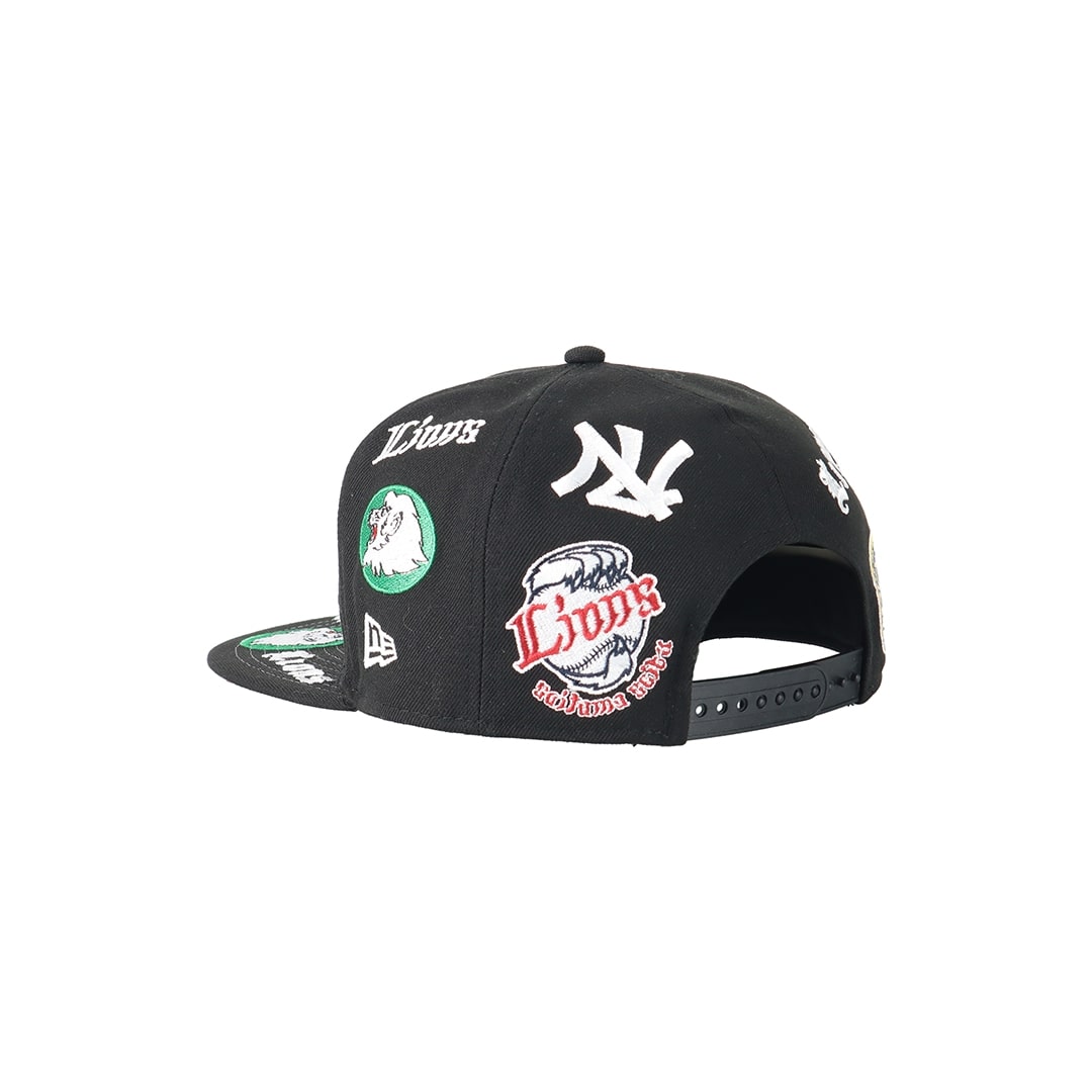 NEW ERA×LIONS 9FIFTY ALLOVER BLACK: キャップ | 埼玉西武