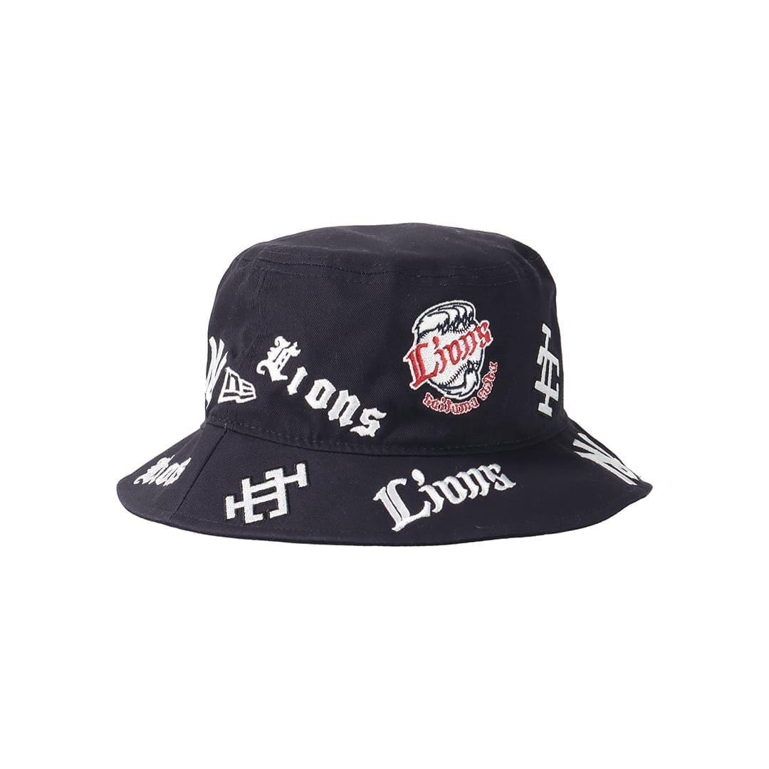 NEW ERA×LIONS BUCKET01 ALLOVER NAVY(M/L): キャップ | 埼玉