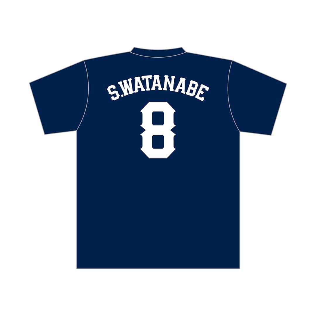 予約】プレイヤーズTシャツ ネイビー×ホワイト(定番8選手+背番号なし