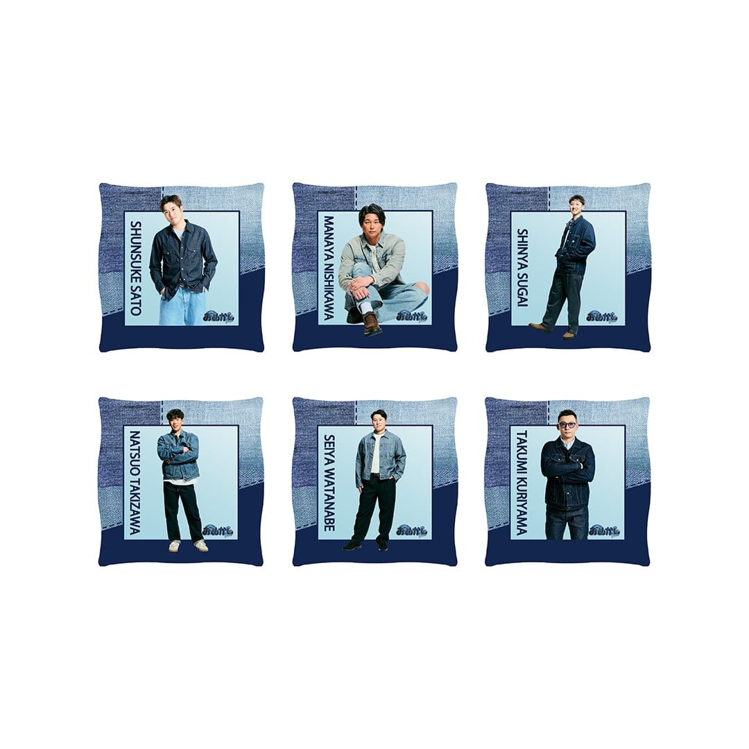 【受注生産】デニム柄スクエアクッション #1 栗山 巧