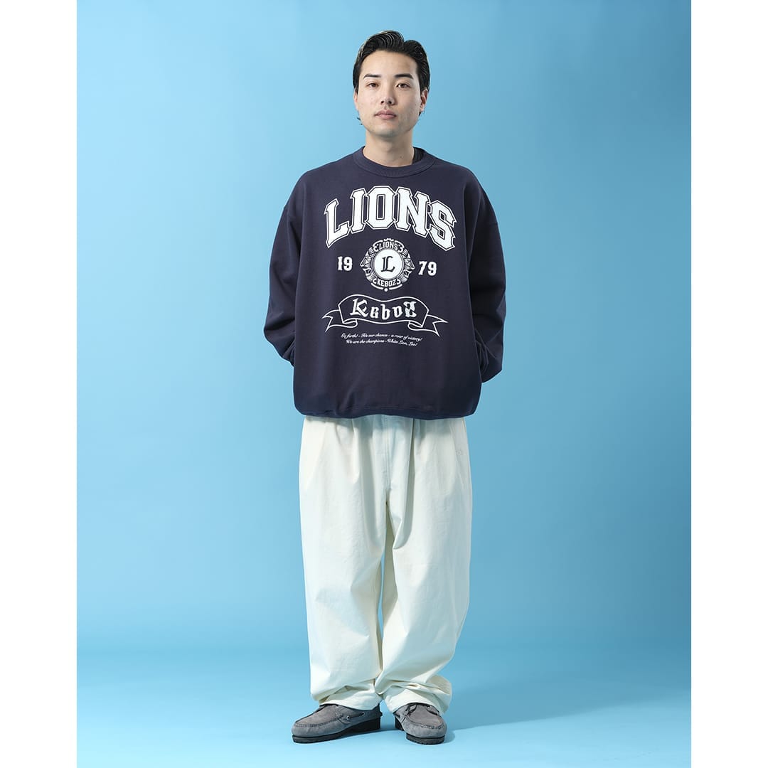 KEBOZ×LIONS SWEAT CREWNECK NAVY(M): アパレル | 埼玉西武ライオンズ