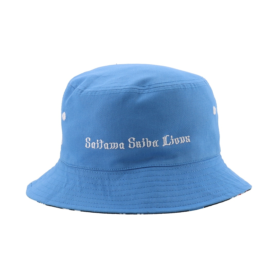 NEW ERA×LIONS BUCKET01 REVERSIBLE BLUE×ALLOVER BLACK(M/L