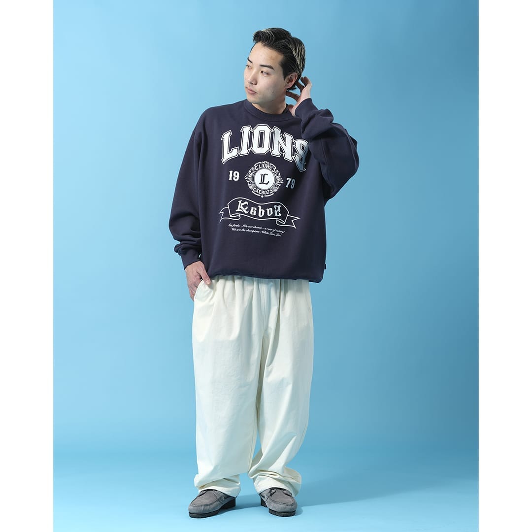 KEBOZ×LIONS SWEAT CREWNECK NAVY(M): アパレル | 埼玉西武ライオンズ