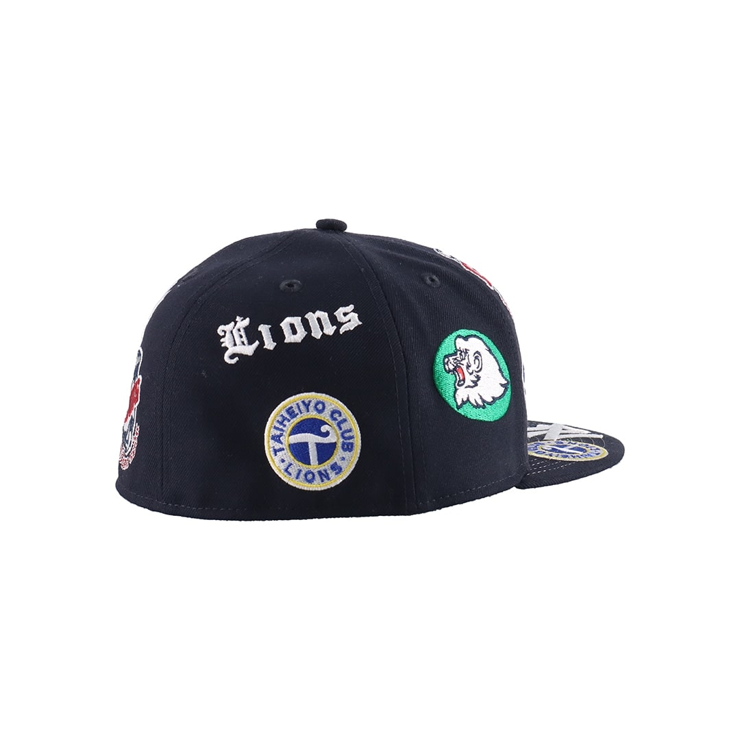 NEW ERA×LIONS 59FIFTY  ALL OVER LOGO NAVY 7 1/4