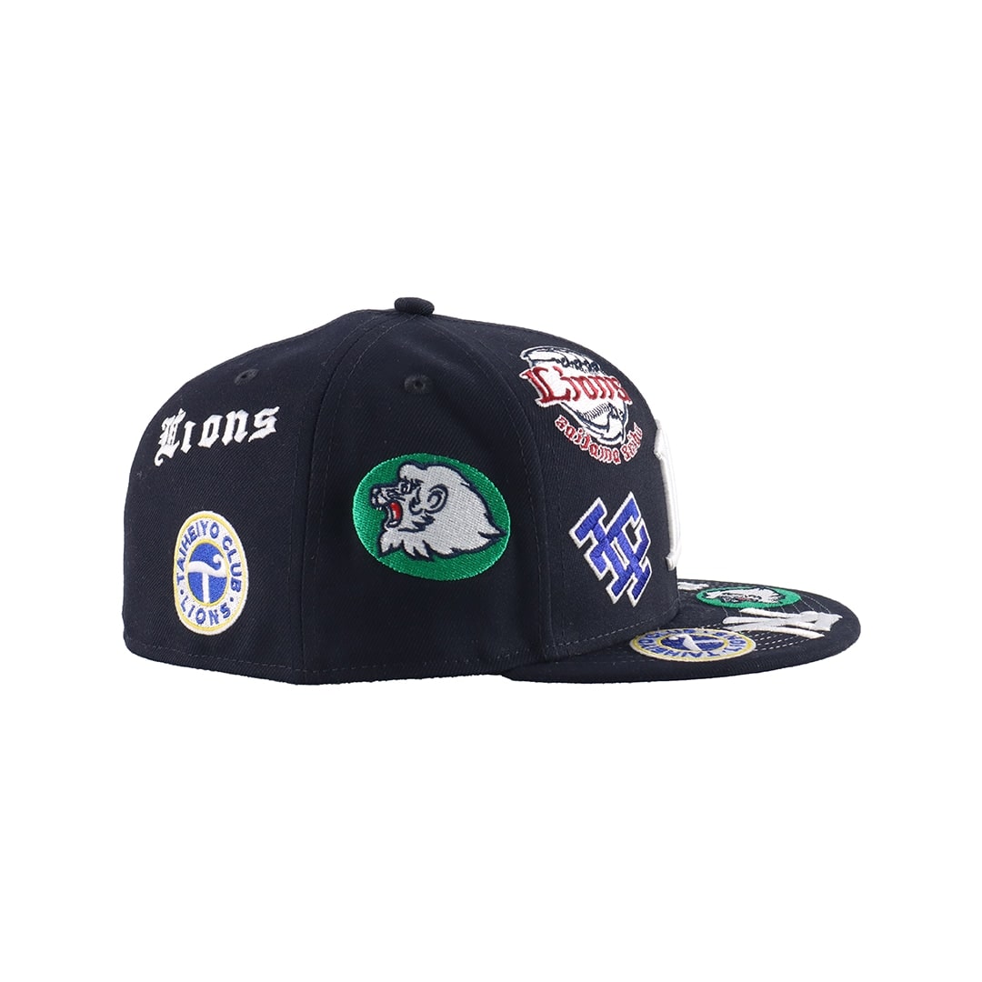 NEW ERA×LIONS 59FIFTY  ALL OVER LOGO NAVY 7 1/4