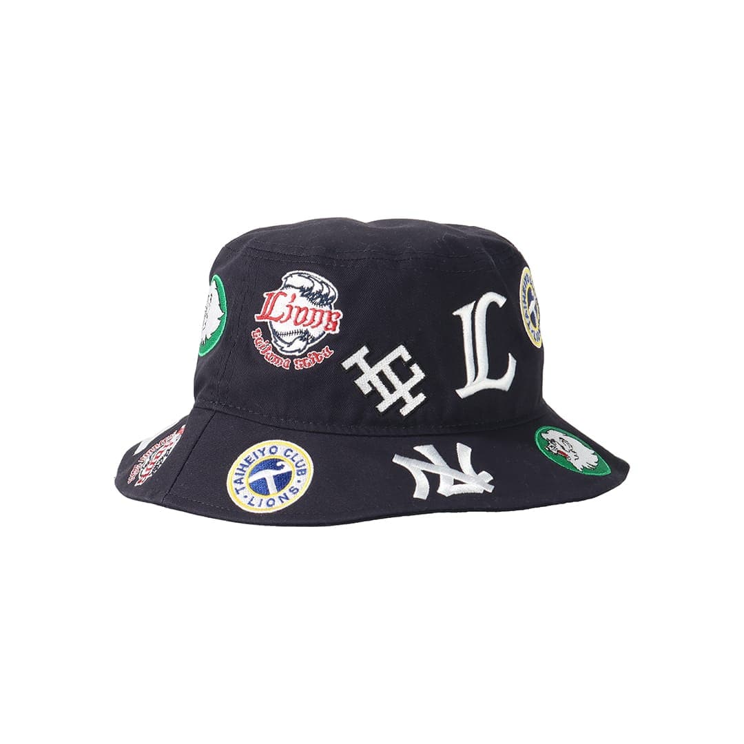 大人気新品  NAVY(M/L): ALLOVER BUCKET01 ERA×LIONS NEW キャップ 埼玉 | 応援グッズ