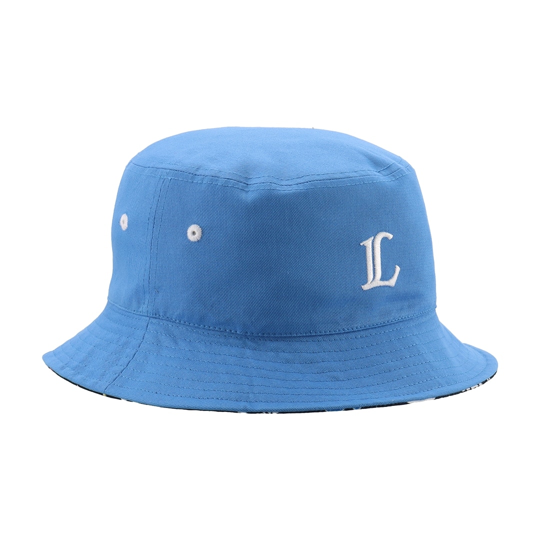 NEW ERA×LIONS BUCKET01 REVERSIBLE BLUE×ALLOVER BLACK(M/L
