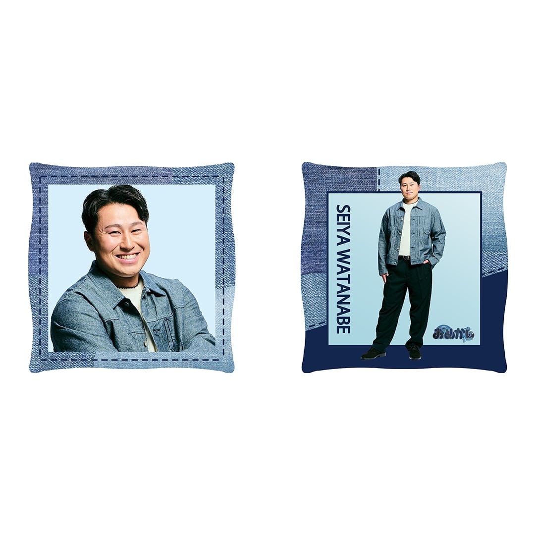 【受注生産】デニム柄スクエアクッション #1 栗山 巧