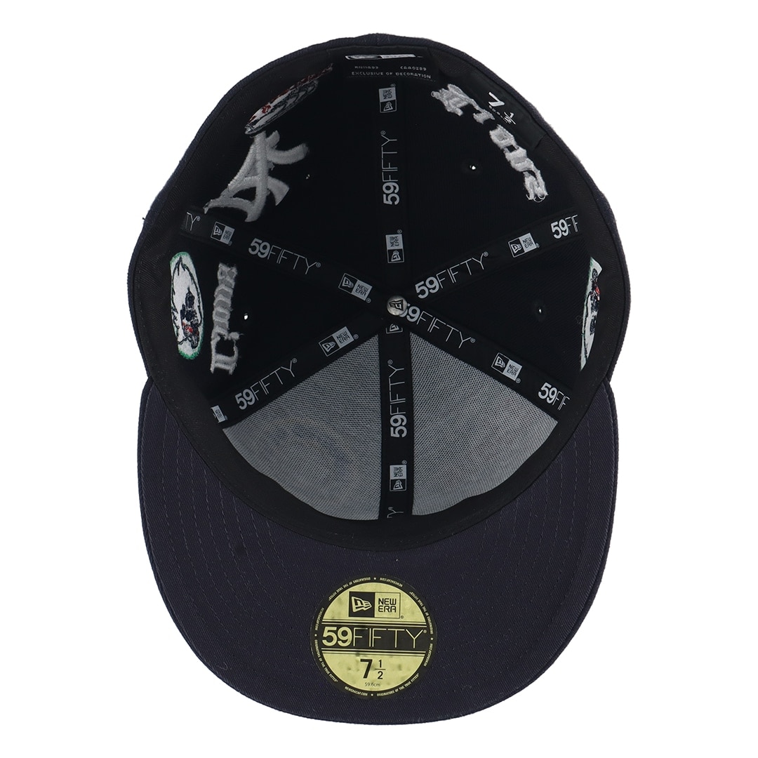 NEW ERA×LIONS 59FIFTY  ALL OVER LOGO NAVY 7 1/4