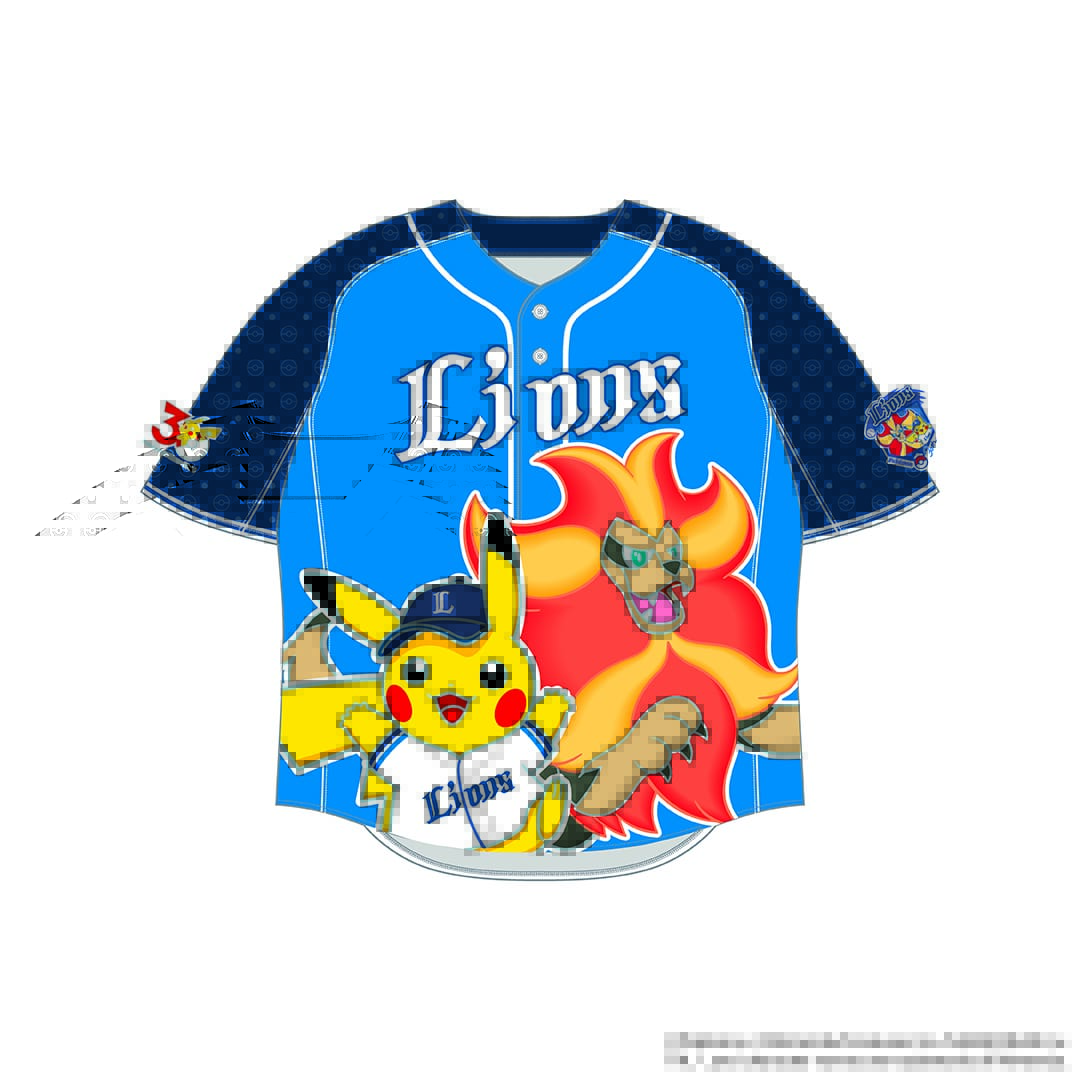 受注生産】ポケモン2026 ライオンズ ユニフォームシャツ 背番号あり