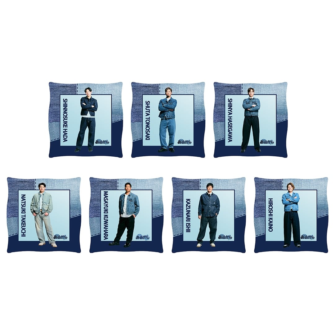 受注生産】デニム柄スクエアクッション(#1 栗山 巧): キッチン