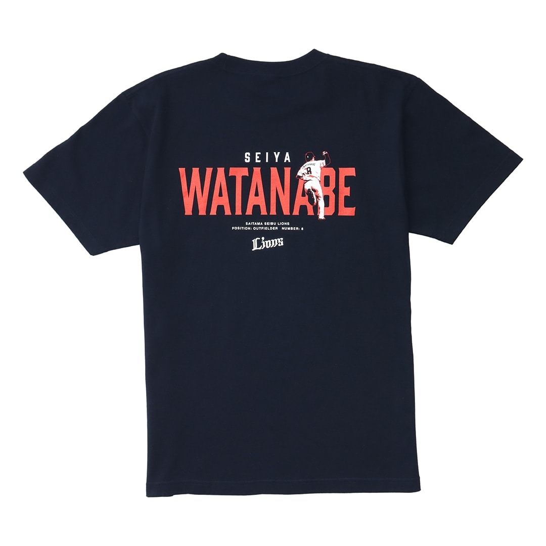 プレイヤーズデザインTシャツ #8 渡部 聖弥(S): Tシャツ | 埼玉西武