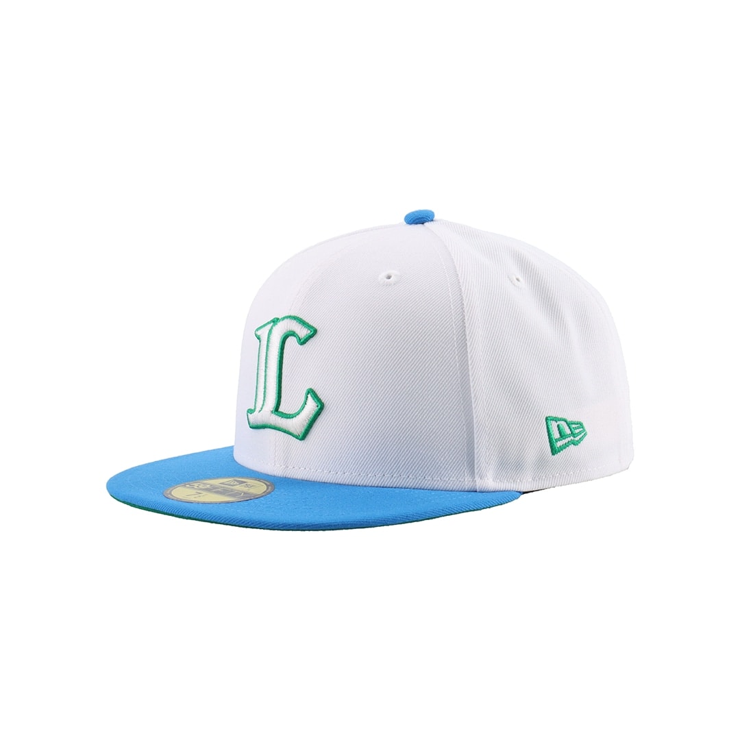NEW ERA×LIONS 59FIFTY INITIAL WHITE BLUE 7 5/8
