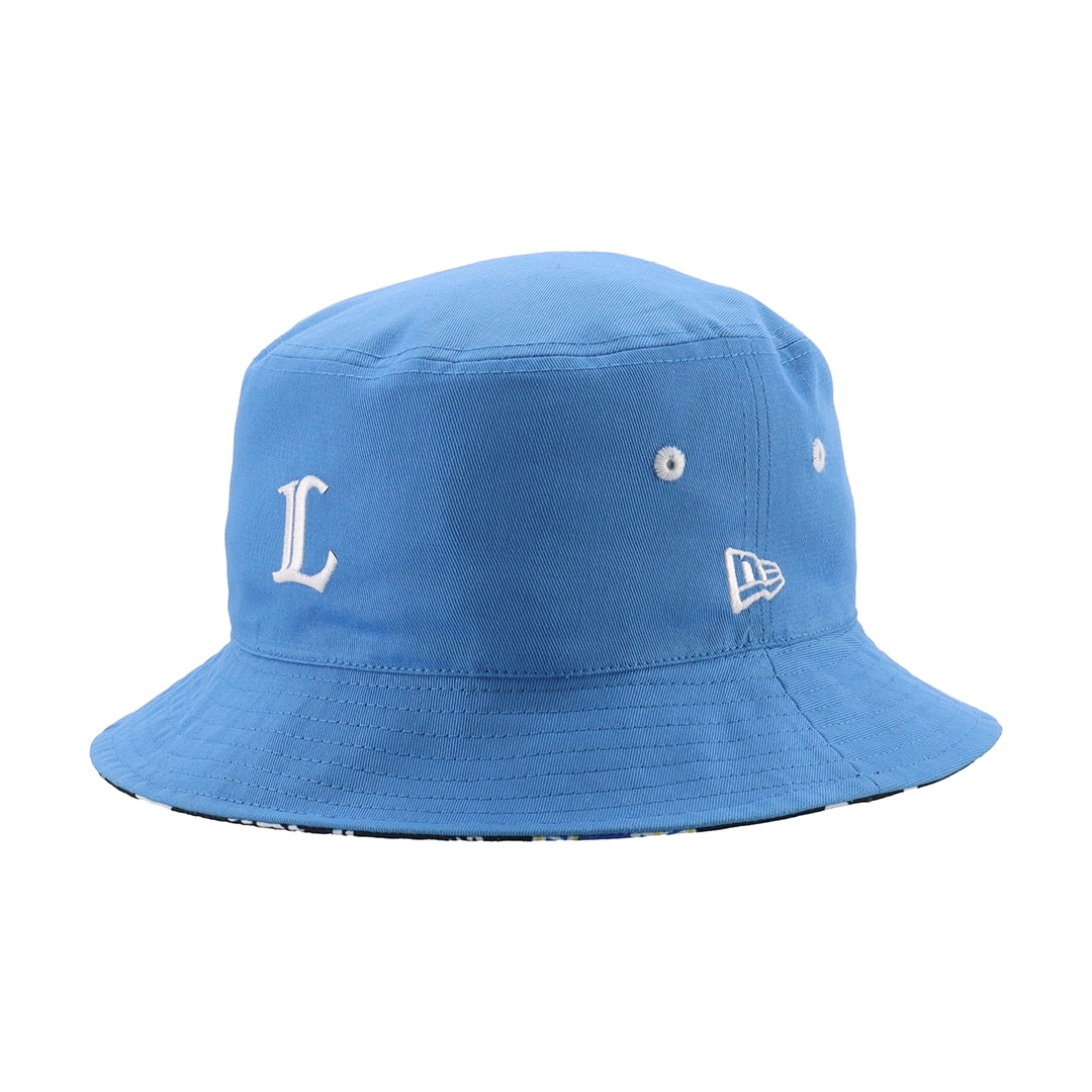 NEW ERA×LIONS BUCKET01 REVERSIBLE BLUE×ALLOVER BLACK(M/L