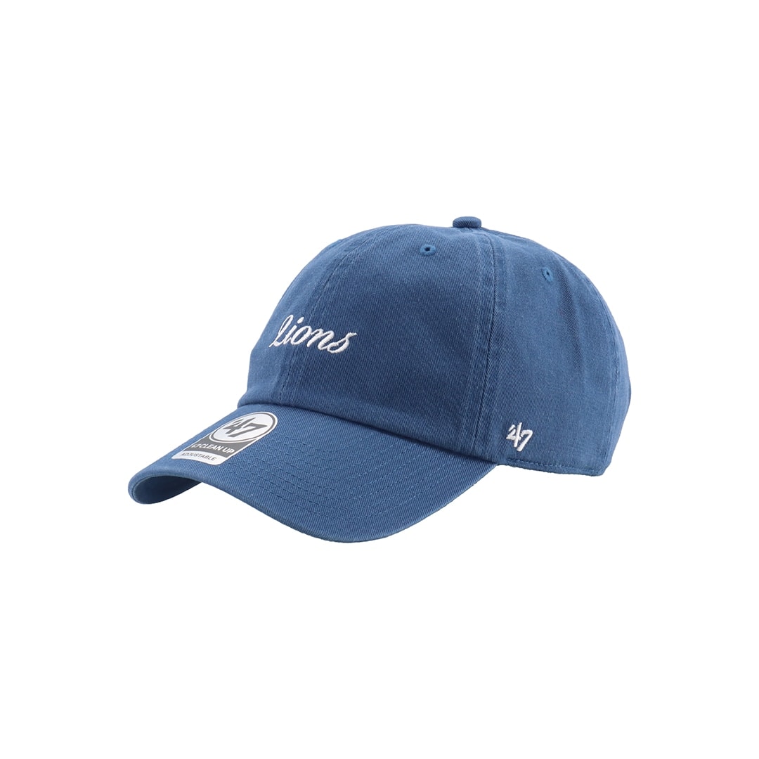 47×LIONS CLEAN UP Timber Blue Script White: キャップ | 埼玉西武