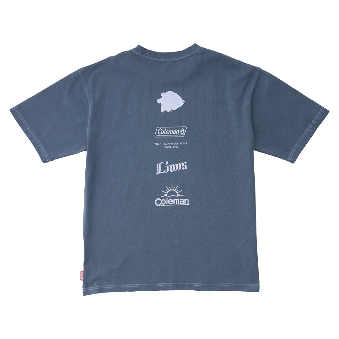 Coleman×LIONS TEE BLUE GRAY(S): Tシャツ | 埼玉西武ライオンズ公式