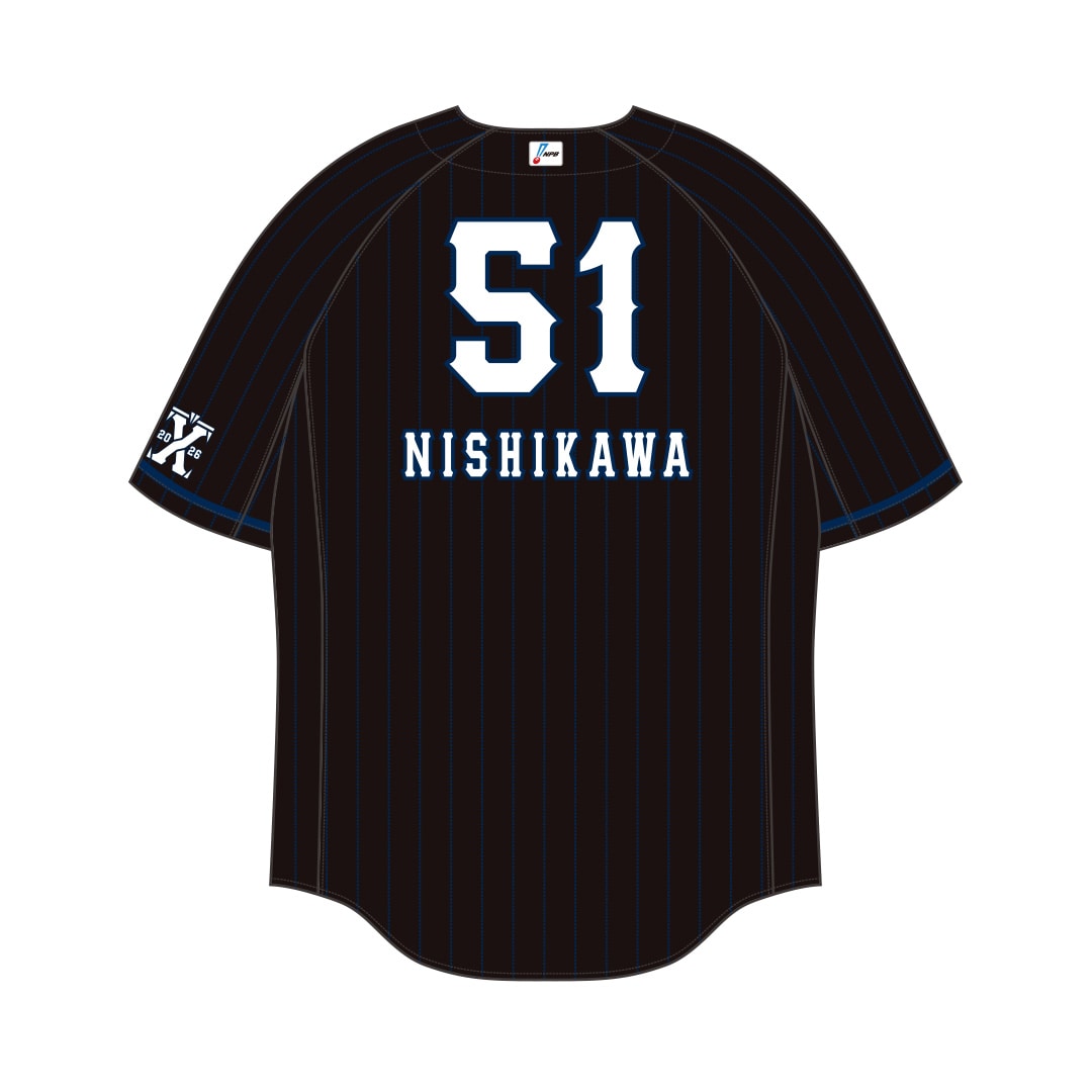 【受注生産】【ミズノ】Lions Black Mode オーセンティックユニフォーム #00 仲田 慶介 M