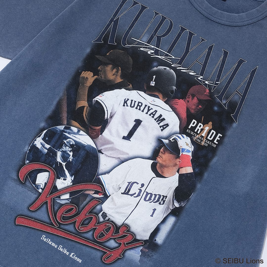 PR1DEグッズ「KEBOZコラボTシャツ」 KURIYAMA WASHED(S): Tシャツ