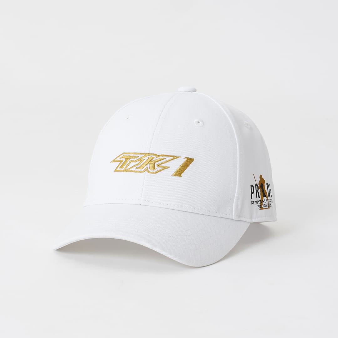 PR1DEグッズ「TK1ロゴグッズ第2弾」TK1ロゴキャップ ホワイト