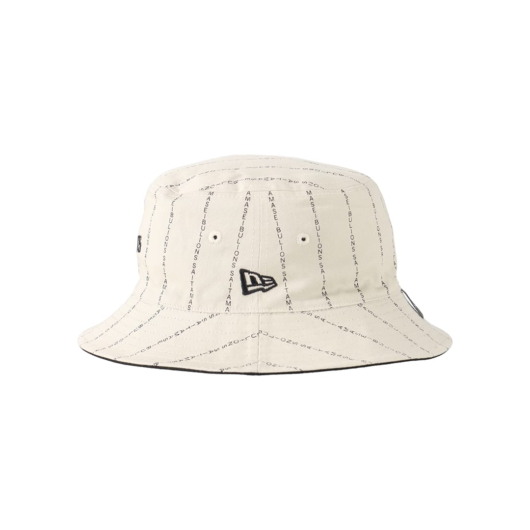 NEW ERA×LIONS BUCKET01 REVERSIBLE STRIPE BLACK: キャップ