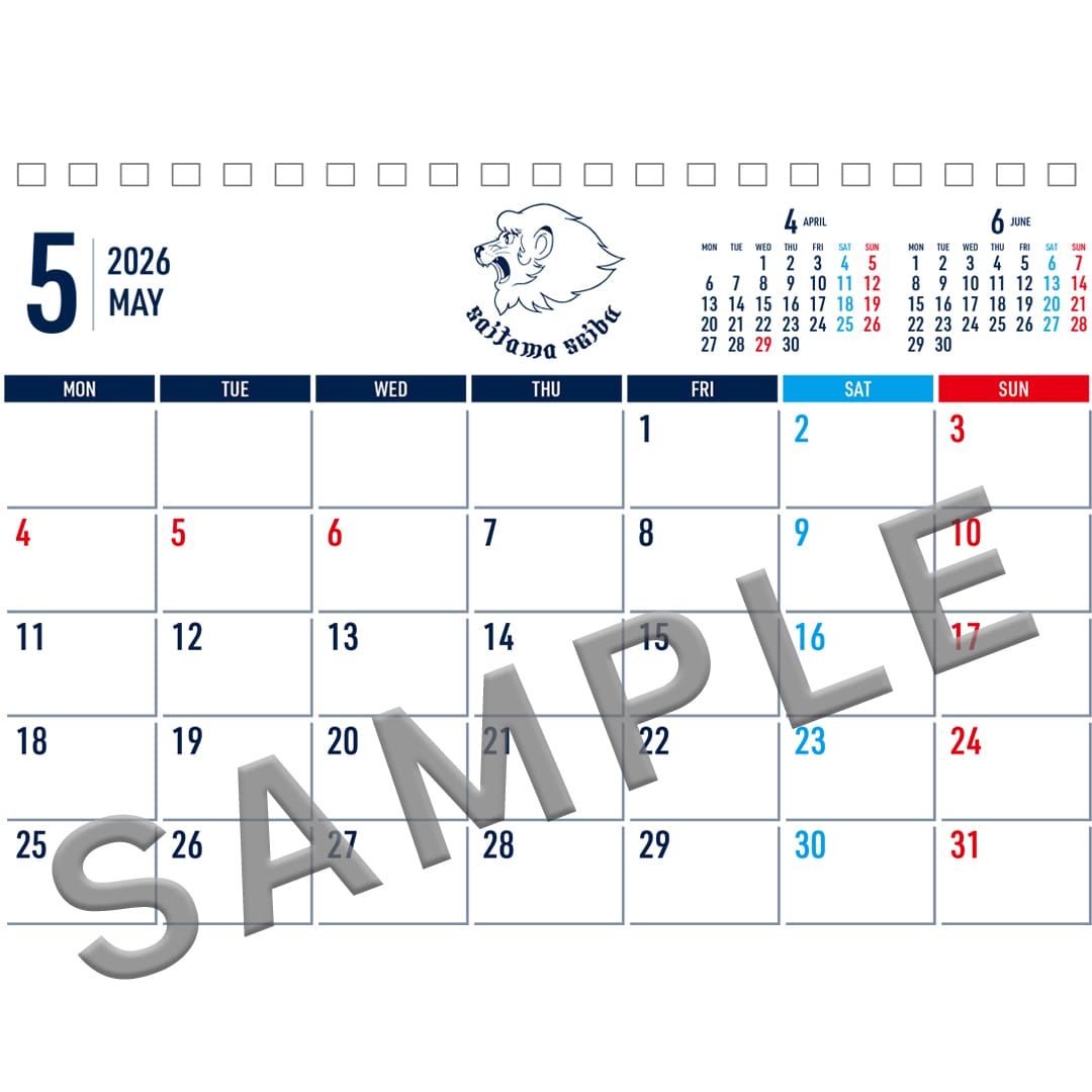 2026年埼玉西武ライオンズオフィシャルカレンダー(卓上型デザイン