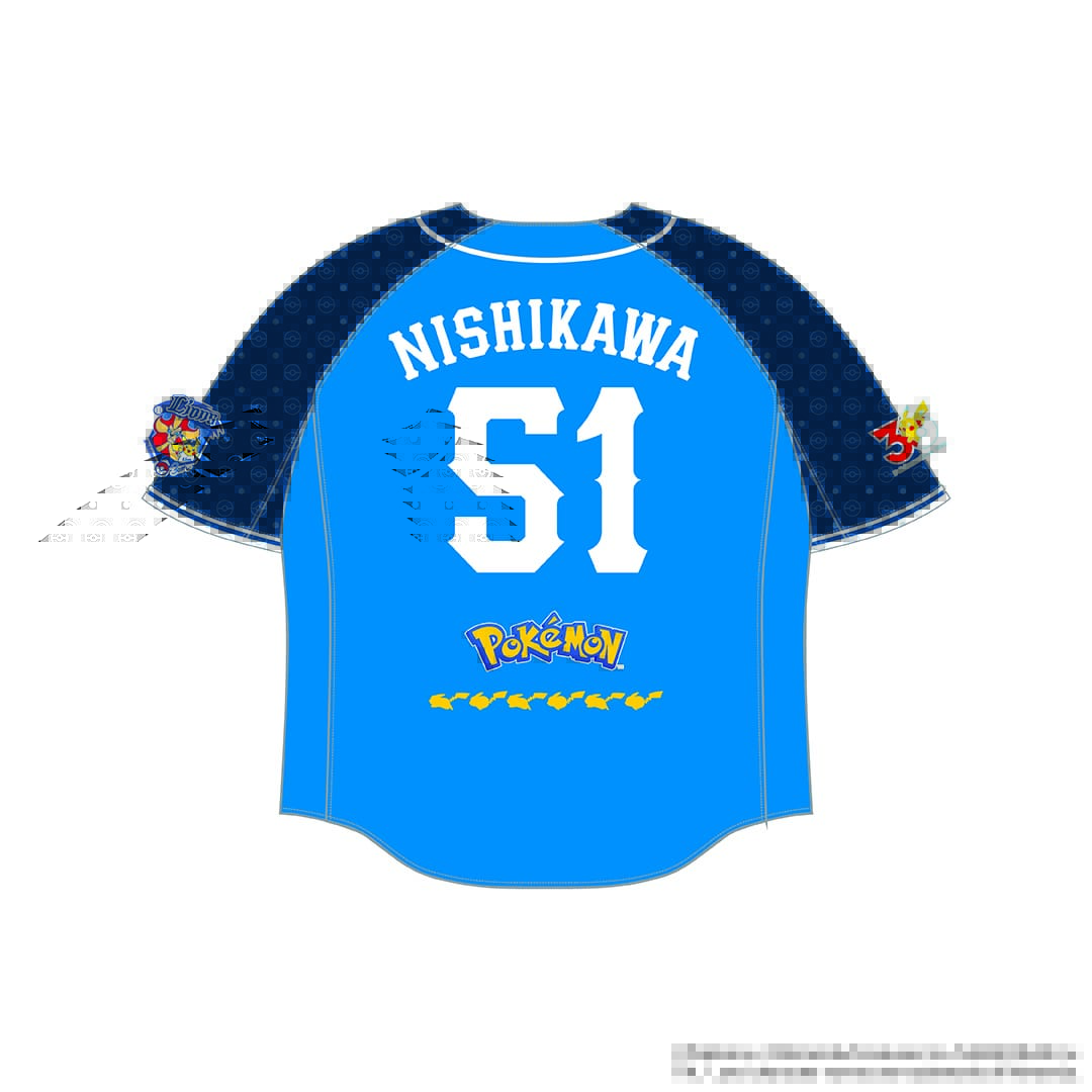 受注生産】ポケモン2026 ライオンズ ユニフォームシャツ 背番号あり M