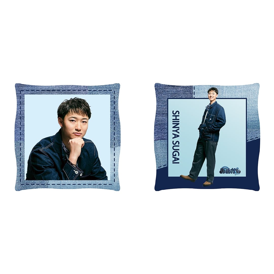 【受注生産】デニム柄スクエアクッション #1 栗山 巧