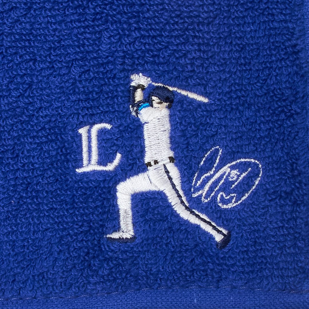 受注生産】プレイヤーズ刺繍グッズ2026 ハンドタオル ブルー(#1 栗山