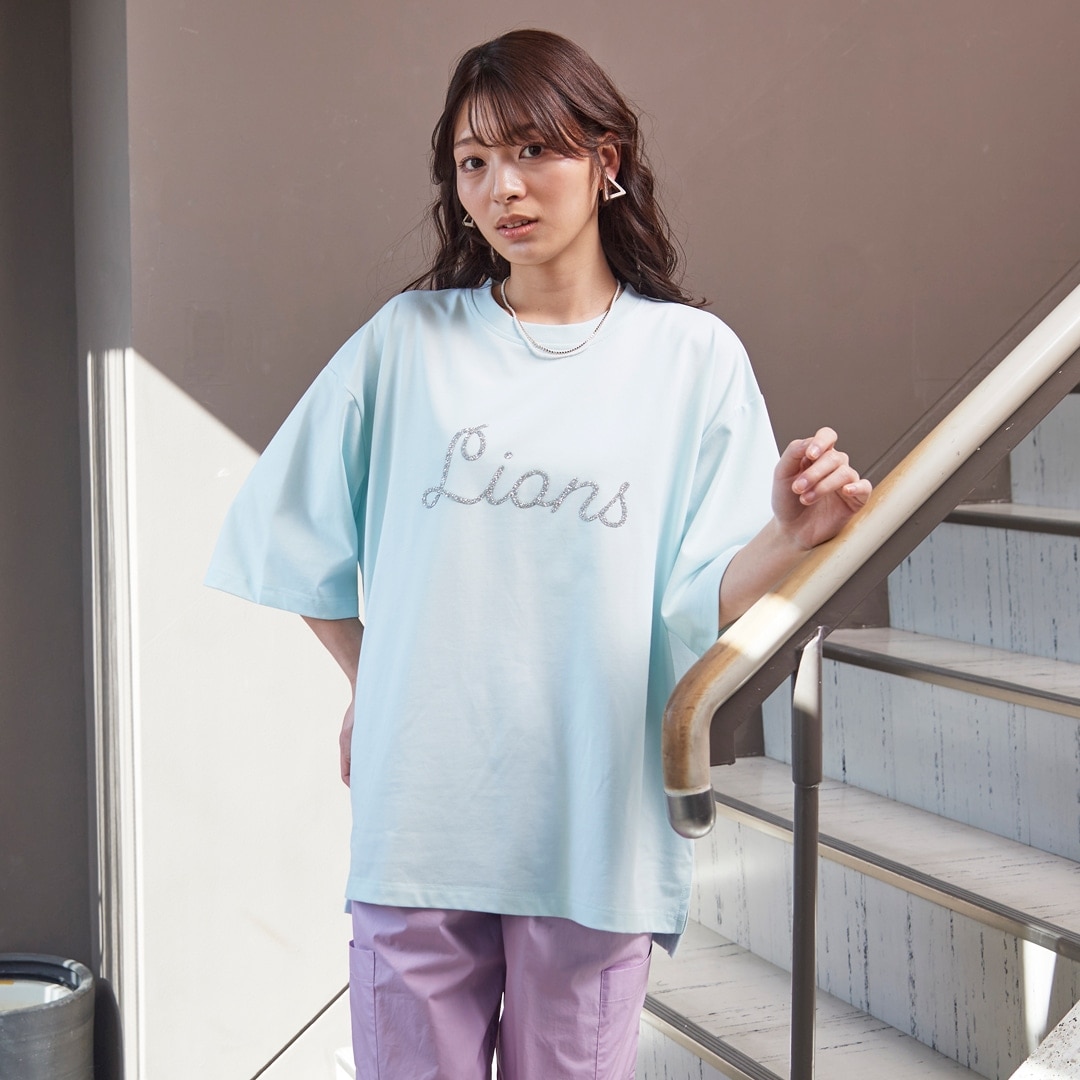 ビッグTシャツ サックス【レディース】 L