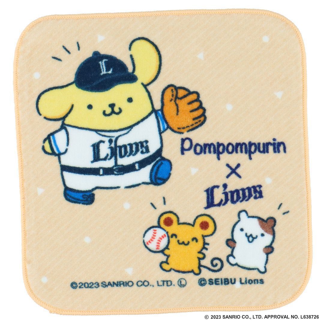 ポムポムプリン×ライオンズ ミニタオル: 応援グッズ 埼玉西武ライオンズ公式オンラインショップ