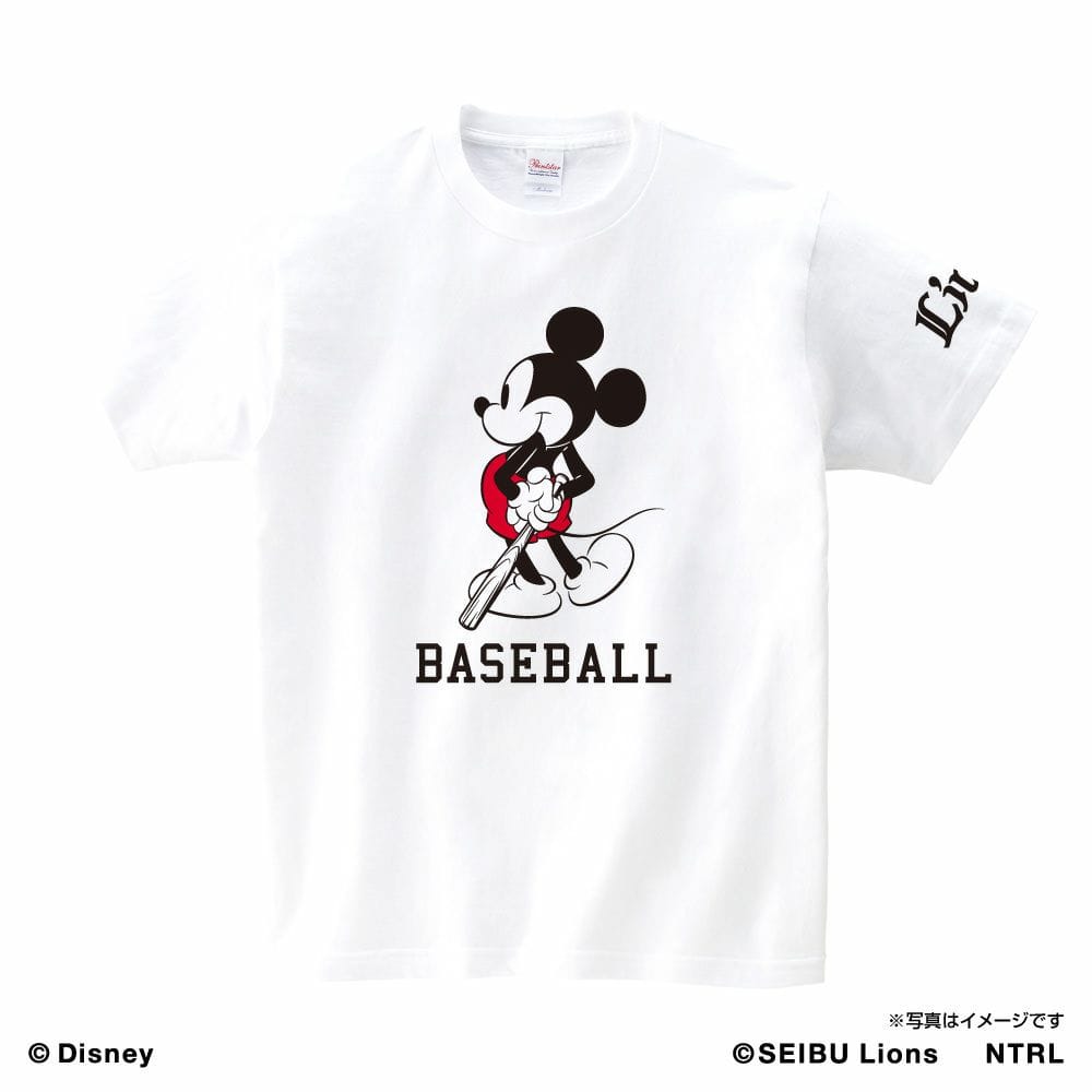 ミッキーマウス（BASEBALL）Tシャツ ホワイト KIDS(130): キャラクター