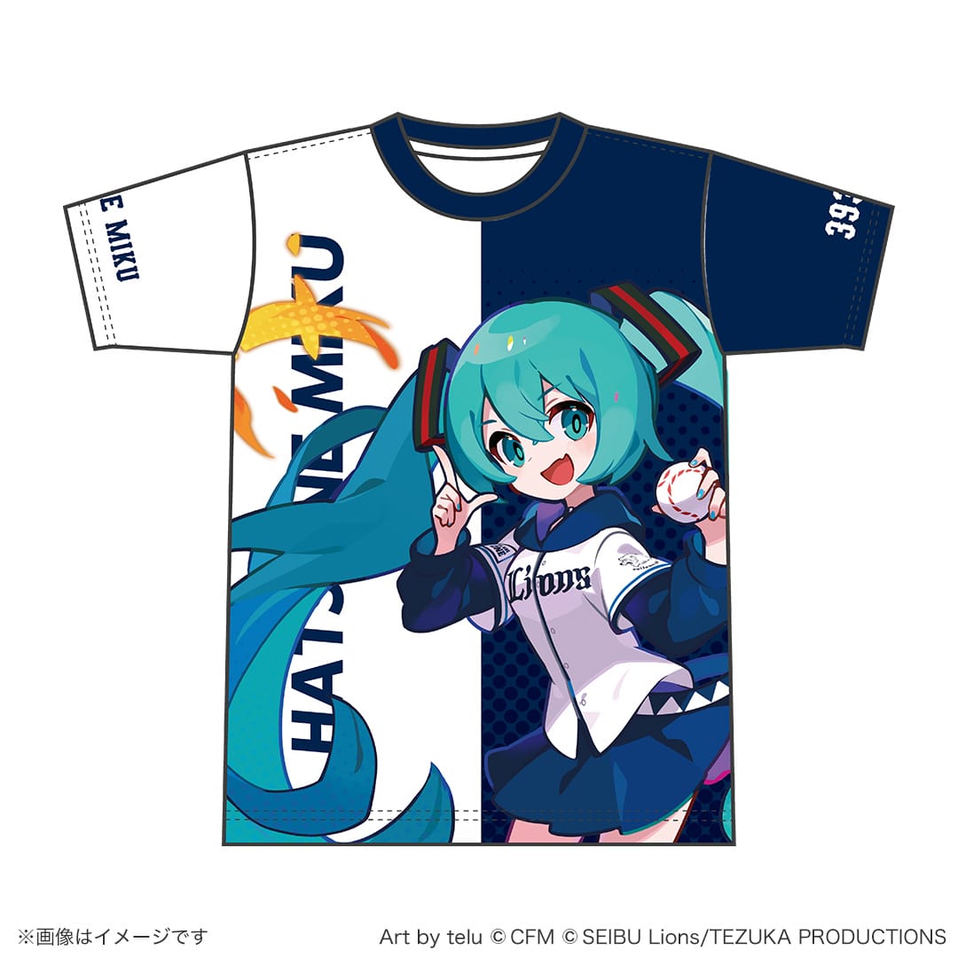 西武ライオンズTシャツ 初音ミクフルグラフィックＬサイズ 新品未開封-