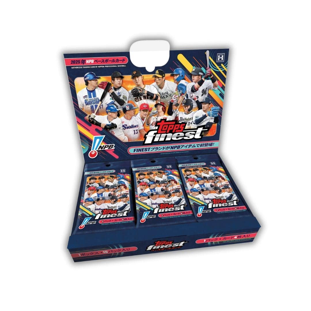 2025 TOPPS NPB FINEST ベースボールカード(15パック入り): 書籍・DVD