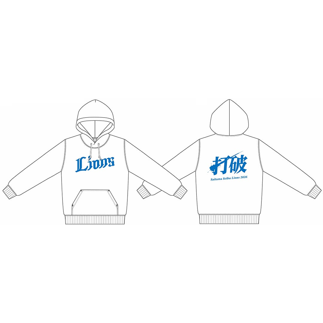 クオズ スローガン 受注生産】2026スローガンパーカー ホワイト(S): アパレル | 埼玉西武