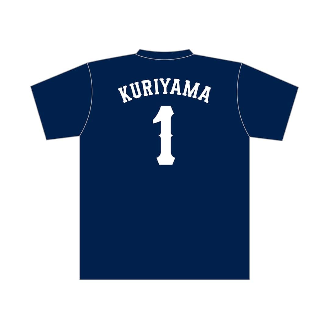 受注生産】プレイヤーズTシャツ ネイビー×ホワイト(定番8選手+背番号