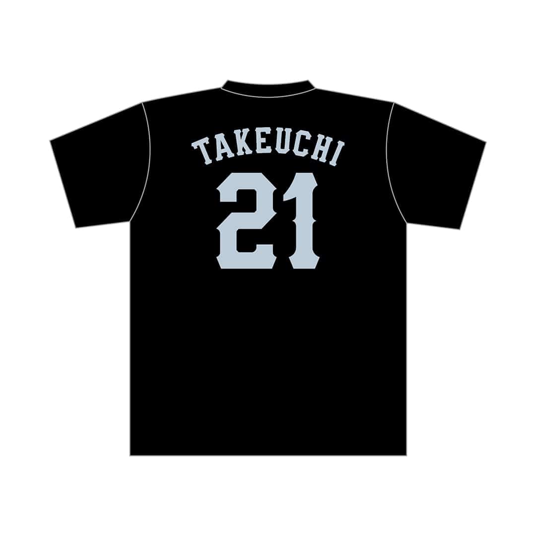 受注生産】プレイヤーズTシャツ ブラック×グレイッシュブルー(S #00