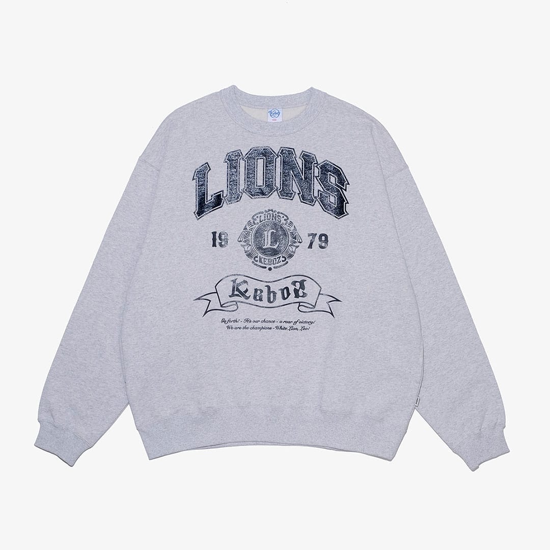 KEBOZ×LIONS SWEAT CREWNECK GRAY(M): アパレル | 埼玉西武ライオンズ