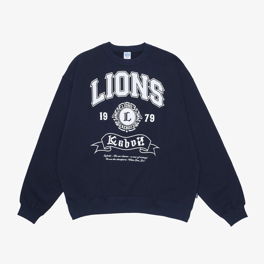 KEBOZ×LIONS SWEAT CREWNECK NAVY(M): アパレル | 埼玉西武ライオンズ