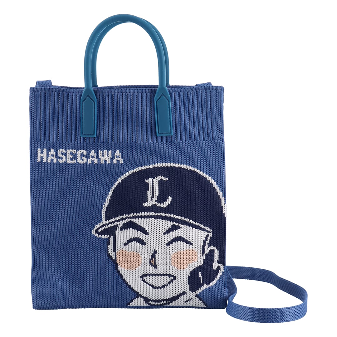 刺繍デザイン ショルダーバッグ 青色 ニットショルダーバッグ #63 長谷川 信哉: バッグ | 埼玉西武