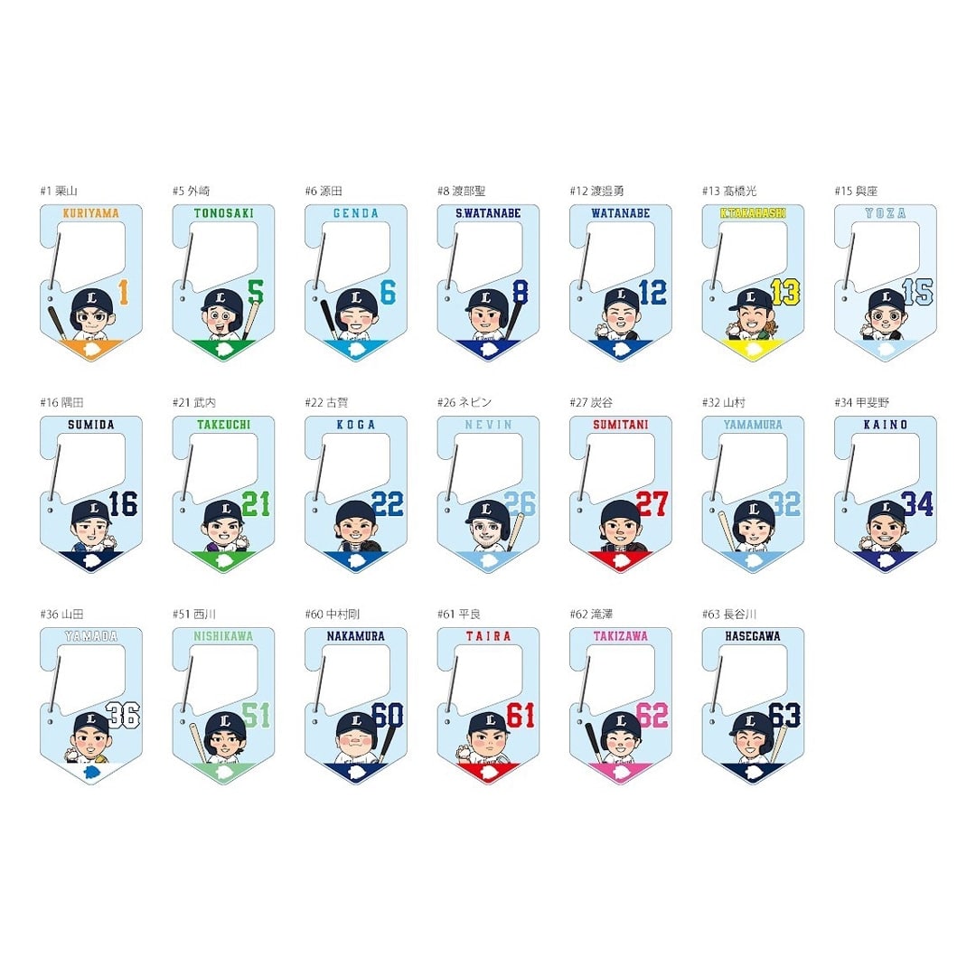 シークレットプレイヤーズイラストアクリルカラビナ(全20種)
