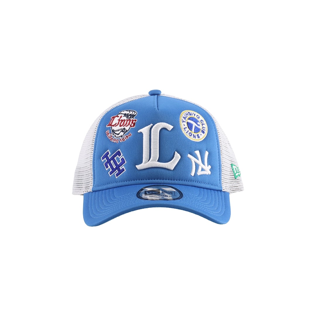 西武ライオンズ Fanatics 西武ブルーキャップ 90周年記念 NEW ERA×LIONS 9FORTY AF ALL OVER BLUE: キャップ | 埼玉西武