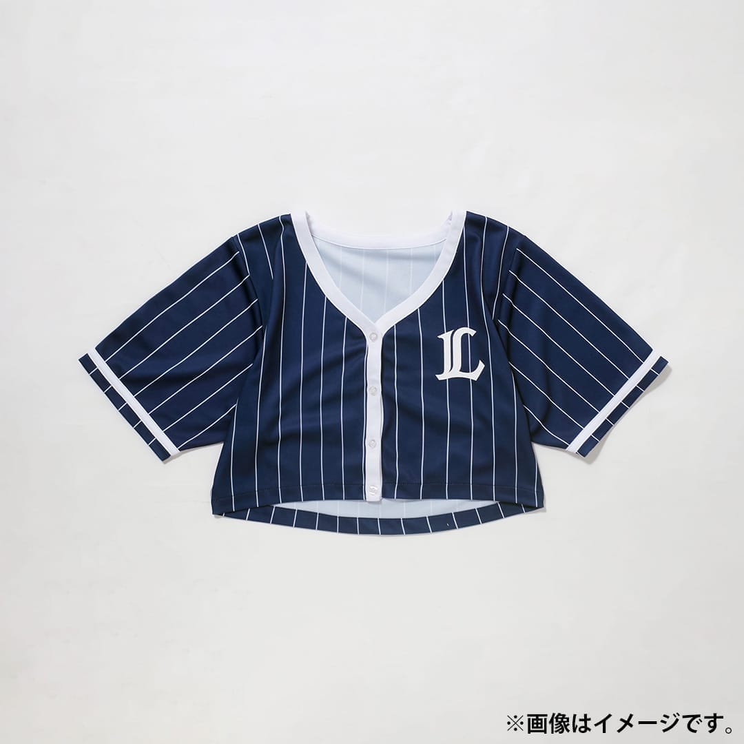 【予約】VARZAR×LIONS Crop Baseball T-shirts(Navy) M